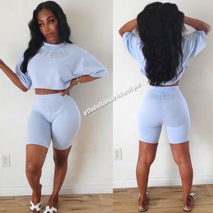 Two piece "Rich Babe" biker short Set
